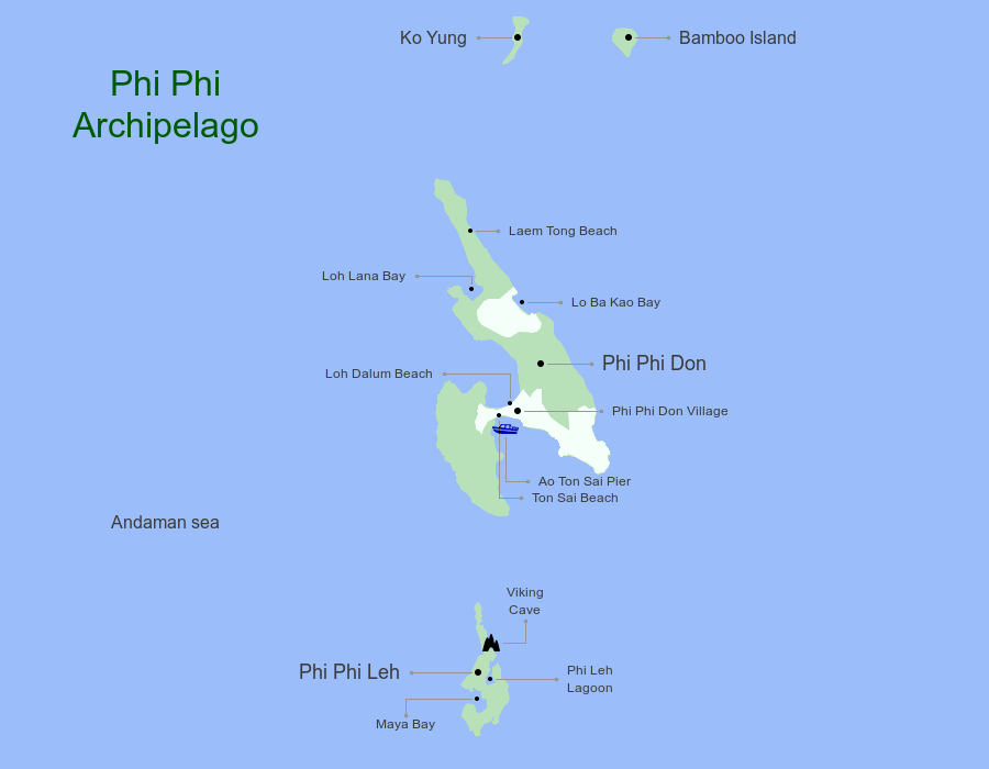 maya bay map